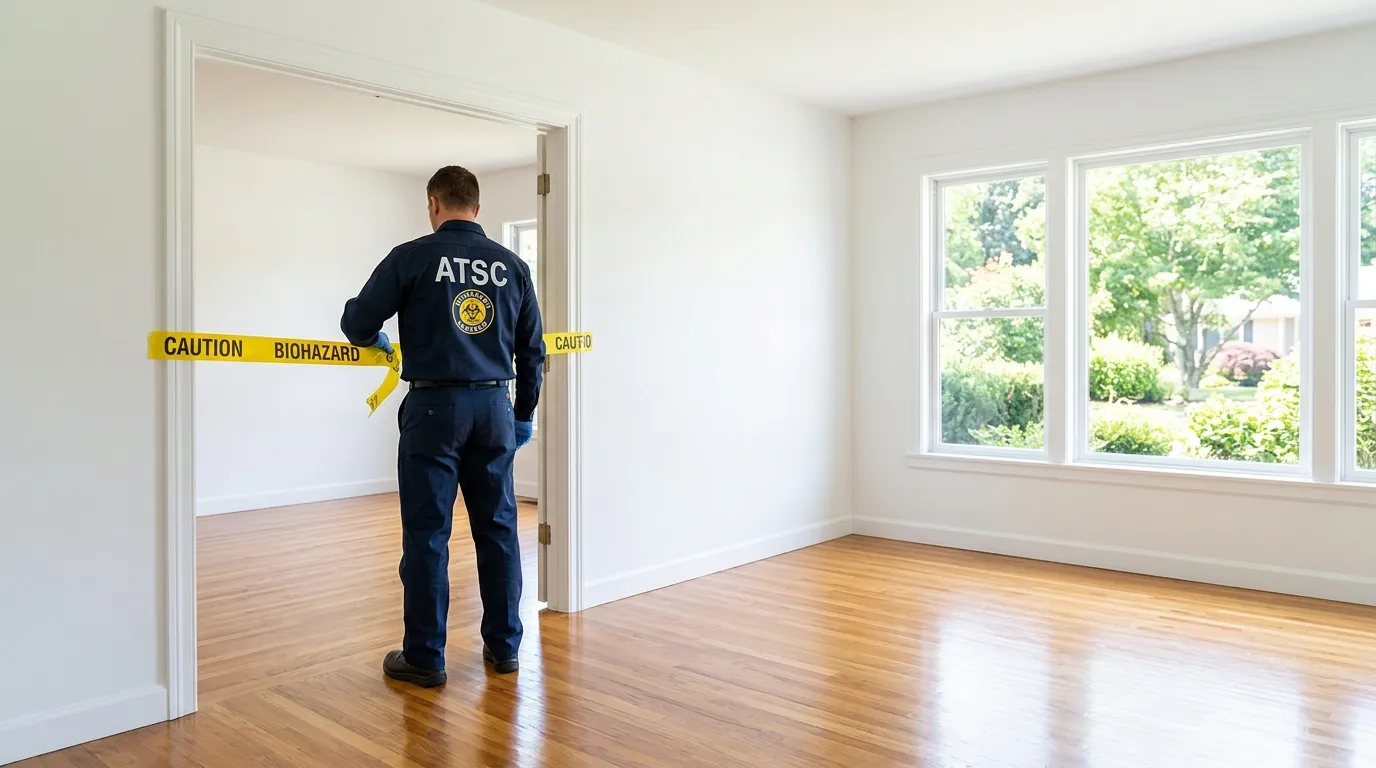 Certified biohazard cleanup crew performing Decomposition Cleanup in Hopatcong Hills